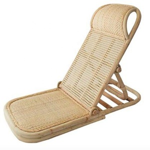 Silla reclinable de ratán natural para exteriores, <span class=keywords><strong>tumbona</strong></span> de playa, <span class=keywords><strong>plegable</strong></span>, de playa - Product Image 1