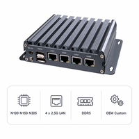 Piesia - Mini PC de Seguridad de Red Personalizado con 4 LAN, 12.ª Generación N100 N305, DDR5, WiFi, BT, 4G, Win11, X86, Router, Firewall, OEM