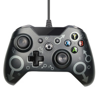 Controlador de juegos con cable de suministro de fábrica con motor de vibración para One & PC-Botón Turbo de diseño ergonómico