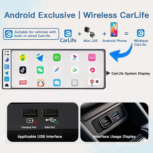 Uniean Nhà Máy Mini 2-Trong-1 Carplay <span class=keywords><strong>Android</strong></span> Tự Động Adapter Nhỏ USB Loại C Dongle Không Dây Carplay Chuyển Đổi Cho iPhone <span class=keywords><strong>Android</strong></span> - Product Image 5