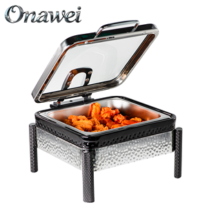 Onawei - Juego de Recipientes para Calentar Comida, Color Negro, de Lujo, para Buffet, Bodas, Fiestas, Servicio de <span class=keywords><strong>Catering</strong></span> - Product Image 2