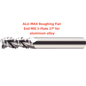 <strong>ALU</strong>-MAX 3-Flute Roughing <strong>End</strong> <strong>Mill</strong> 27&deg; Helix for Aluminum Alloy, 4mm-20mm Diameter - Product Image 2