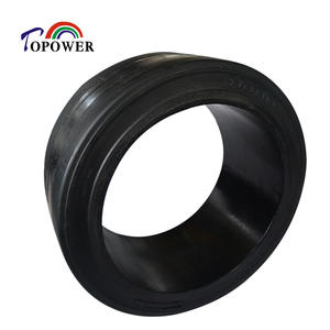 ยางตัน Topower ขนาด 21x9x15 สำหรับรถยกแบบกรรไกร แพลตฟอร์มทำงานบนที่สูง ทำจากยาง - Product Image 1