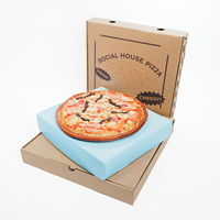 Personalización al por Mayor de Cajas de Pizza de Papel Corrugado Ecológico de Alta Calidad con Logotipos, Diseño Plegable con Relieve