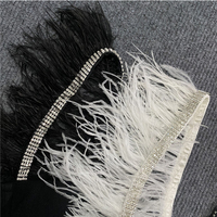 Nouvelles robes de soirée élégantes pour femmes, avec strass et plumes, sexy, à bretelles, pour les anniversaires et les cocktails