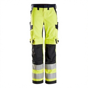 Pantalon Cargo sur mesure à taille moyenne et à motif droit pour hommes surpiqûres renforcées en toile teint uni pour travaux industriels Service OEM - Product Image 1