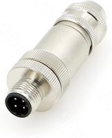 Connecteur RJ45 mâle M12 à 4 broches codé D avec prise PG9 pour câble Ethernet, de la gamme Cables d'Alvin (Cable Factory)
