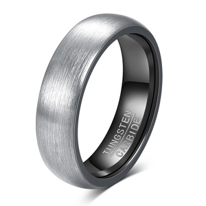 Anillo de Carburo de Tungsteno de 4, 6 y 8 mm con Acabado Esmerilado, Anillo de Boda Unisex - Product Image 5