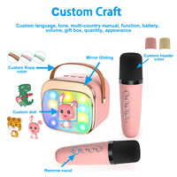Altavoz de Karaoke para Niños, Máquina de Cantar Inalámbrica Portátil con Luz RGB, Recargable por USB, Regalo para Fiestas en Casa, Mini Reproductor de Música