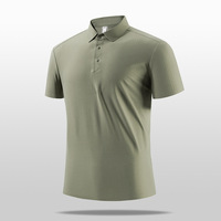 Haut de créateur pour homme en nylon à manches courtes, col montant, séchage rapide, idéal pour le golf, la course et les occasions décontractées – Collection été haut de gamme