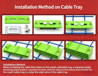 Organizador de Cables de Plástico, Abrazadera de Fijación de Cables Ignífuga de ABS para Centro de Datos, Sala de Servidores, Oficina, Modelo Base de Plástico 8*12