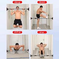 Porte réglable Salle de sport supérieure Barre horizontale murale en fer Équipement portable pour cadre de porte de voyage et barre de traction