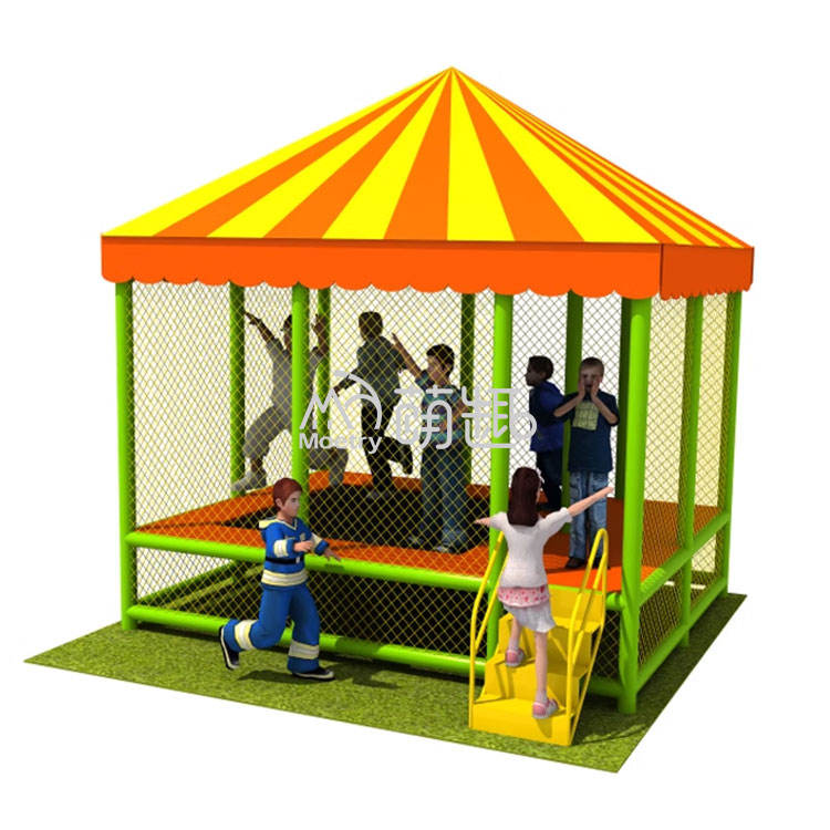 Trampolín cuadrado con cubierta