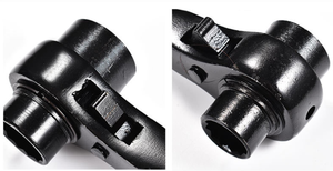 Haute résistance 45 #   Clé à cliquet en acier au carbone avec embout pointu, douille hexagonale double à 12 points pour la construction et la réparation automobile - Product Image 5