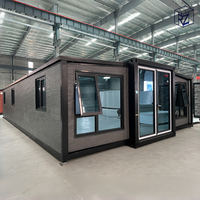 Maison préfabriquée moderne en conteneur de 20 pieds, extensible, avec fenêtres à double vitrage et salle de bain intégrée Ray-Zen