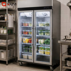 Refrigerador Comercial para Cocina, Enfriador Vertical, Congelador de Dos Puertas, Refrigerador Vertical para Almacenamiento de Alimentos - Product Image 4