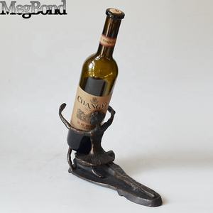 Soporte para <span class=keywords><strong>botella</strong></span> de vino de bailarina de Ballet de hierro fundido, elegante estante de vino de bailarina de Metal, decoración única para el hogar, artesanías de Metal - Product Image 3