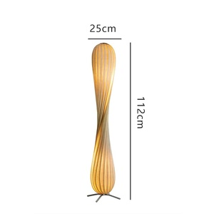 Đèn sàn xoắn ốc điêu khắc hiện đại với bóng râm mềm mại | Đèn đứng trang trí nghệ thuật cho phòng trưng bày, khách sạn - Product Image 2