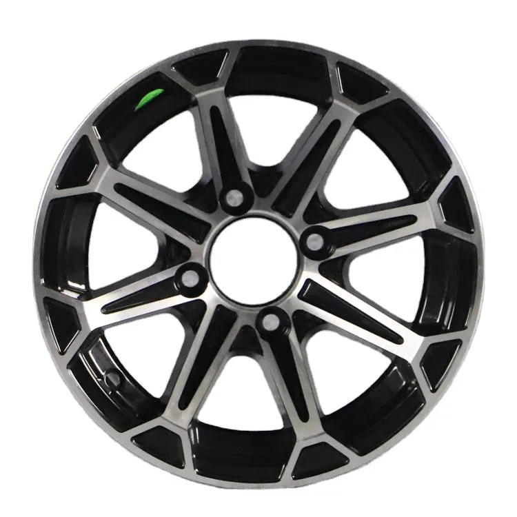 Golf cart atv utv alloy wheel rim 12"x7" 4x110-115 ET -12mm black atv tires and rims