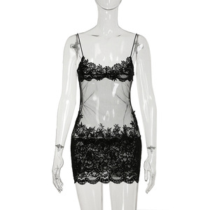Vestido Sexy de Verano para <span class=keywords><strong>Mujer</strong></span>, Estilo Halter, Espalda Descubierta, Transparente, para Fiesta en la Playa - Product Image 3
