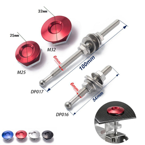 EPMAN Kit de Pasadores de Capó de Aluminio Billet Universal de 1.25" (32mm) con Botón de Presión y Clip de Bloqueo de Liberación Rápida para BMW y Coches de Carreras JDM - Product Image 1