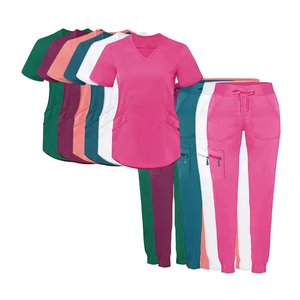 Chaqueta Médica Personalizada de Moda para Mujer 2024, Uniforme de Enfermera Clásico Color Verde Azulado, Tejido Suave y Transpirable, Sin Costuras - Product Image 1