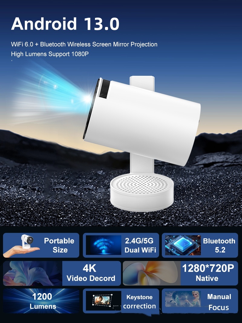 MINI SMART PROJECTOR 値下げ Portable Mini Z11 Smart Projector - Low Noise 5G WIFI BT
