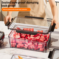 Recipientes Herméticos de Plástico para Almacenamiento de Alimentos, Tapas Moldeadas por Inyección, Aptos para Lavavajillas, Ecológicos, para Preparación de Comidas en el Refrigerador