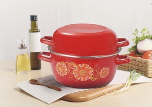 High Quality Enamel Cookware Black <strong>Mussel</strong> <strong>Pot</strong>/pan - Product Image 4
