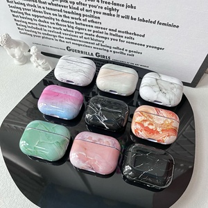 Coque de protection antichoc intégrale en PC style marbre gaufré pour écouteurs Apple <span class=keywords><strong>Airpods</strong></span> Pro 3 4 1 2 – Meilleure vente - Product Image 1