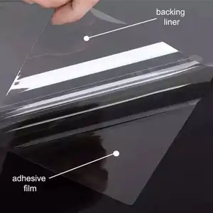 PVC jelas dapat dilepas diri perekat vinil antipecah kaca film jendela transparan gulungan dekoratif