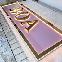 Enseigne lumineuse LED rose étanche avec logo 3D personnalisé pour salon de beauté, enseigne commerciale murale extérieure pour façade de magasin