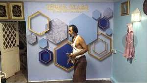 Papier peint à la main pour murs Papier peint peint à la main avec papier peint décoratif en fibre <span class=keywords><strong>de</strong></span> carbone - Product Image 5