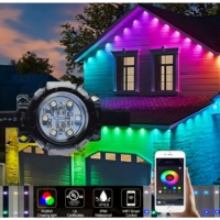 Éclairage LED permanent pour extérieur Gemstone Lighting, DC48V IP68, lumière ponctuelle RGBW, étanche, pour la décoration de façade de bâtiment