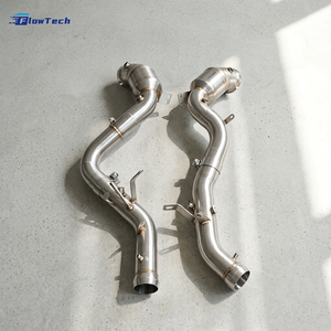 Downpipe de course en acier inoxydable 304 haute performance pour Mercedes Benz GT63 GT63S X290 M177 4.0L V8 bi-turbo, échappement à haut débit - Product Image 5