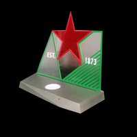 Exhibidor de Botellas de Vino con Logotipo Personalizado de Fábrica, Barra LED, Glorificador de Botellas de Vino, Exhibidor de Licores, Acrílico, Lujoso, Ecológico, Moderno