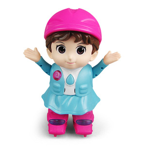 Giocattolo elettrico della ragazza di ballo dell'elefante del <span class=keywords><strong>robot</strong></span> di pattinaggio leggero di musica di camminata rotante del fumetto di vendita calda - Product Image 3