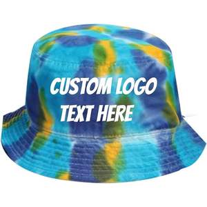 2025 1500TD Sombreros de cubo personalizados unisex Tie Dye con texto de logotipo cosido en varios colores - Product Image 2