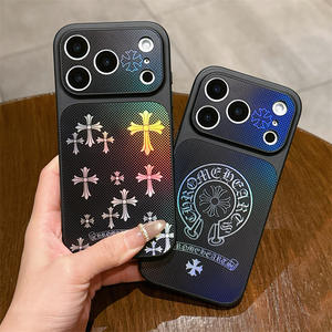 Funda para Teléfono Móvil Apple 17 Air con Diseño <span class=keywords><strong>de</strong></span> Cruz Láser Colorida, iPhone 16 Pro Max, Corazón, 13, 14 Plus, Sensación <span class=keywords><strong>de</strong></span> <span class=keywords><strong>Alta</strong></span> <span class=keywords><strong>Gama</strong></span>, Anti-caídas - Product Image 1