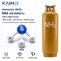 Ammoniac 6N4 à pureté de 99,99994 % pour semi-conducteurs 3D NAND, gaz NH3 pour l'empilage vertical, IC logique, ammoniac de qualité électronique
