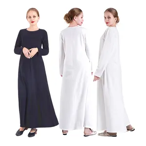 Daily Hot Sale Hochwertiges Jersey Abaya Langes Kleid Islamische Kleidung Muslimische Grund kleider Dubai Abaya Großhandel