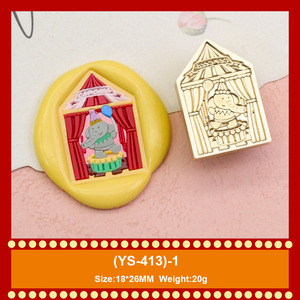 Precio de fábrica Circus Troupe Series April Fool's Day Joker Elefante León Rendimiento Sello de cera Cabeza de sello - Product Image 6