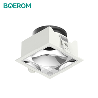 Boîtier LED carré en aluminium MR16 Spot Light Frame Encastré Intégré Downlight Holder Downlight Fixture Module