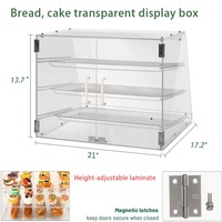 Vitrine de pâtisserie en métal portable vitrine transparente commerciale personnalisée pain boulangerie gâteau Dessert beignet étui pour café