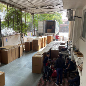 Pouf carré indien décoratif multicolore brodé Vintage fait à la main en Patchwork, nouvelle Collection - Product Image 5