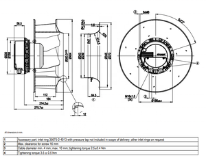 Ventilador de Refrigeración para Cuarto de Computación ebmpapst R3G355-AX56-90 M3G112-EA 400V AC, Intercambiador de Calor de Panel, Unidad de Filtro de Ventilador FFU - Product Image 5