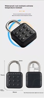 Cadenas électronique intelligent en alliage de zinc, serrure à code, petite taille, pour casiers d'étudiants, conception en U, application pour armoire de compteur d'énergie à distance