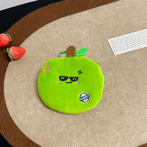 Porte-monnaie en peluche Kawaii en forme de fruits, porte-clés, breloque de <span class=keywords><strong>sac</strong></span> souple en forme de pomme et banane, mini portefeuille zippé, accessoire esthétique pour <span class=keywords><strong>sac</strong></span> <span class=keywords><strong>à</strong></span> <span class=keywords><strong>dos</strong></span>, cadeau - Product Image 4