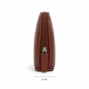 Pochette de maquillage en cuir PU de luxe, logo personnalisé, étui à maquillage portable, fermeture éclair, organiseur de beauté et de toilette pour femmes, voyage - Product Image 4