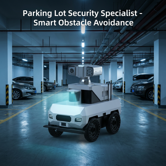 Parking Lot Patrol Robot | Underground Garage Inspection, Anti-collision, Rotation in Place, Video Monitor